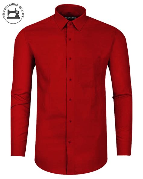 Blood Red I Red Color I Formal Shirt I Regular Fit I 100% Cotton Shirt ...