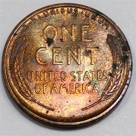 1909 VDB Uncirculated Lincoln Wheat Cent Penny Beautiful Coin ...