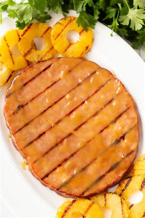 Sweet & Tangy Grilled Ham Steak with Pineapple | Hot Pan Kitchen