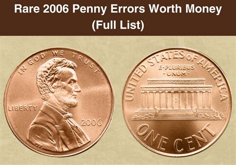 1986 Penny Value (Errors List, "D", "S" & No Mint Mark Worth ...