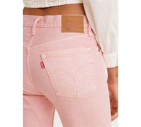 501® Original Cropped Women's Colored Denim Jeans - Pink | Levi's® US