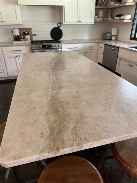 The Look of Honed Taj Mahal Quartzite Countertops - Life Love Larson