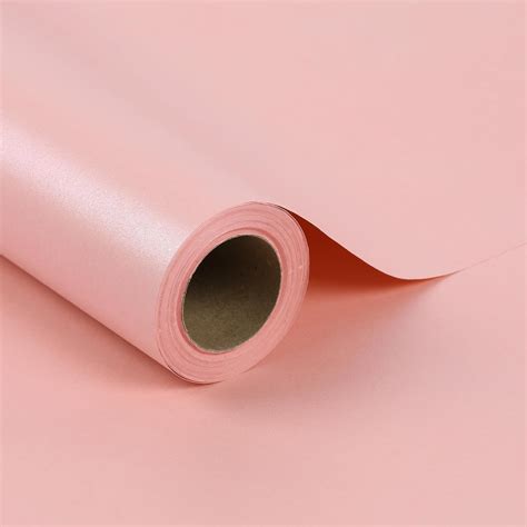 LaRibbons Pink Matte Wrapping Paper, 30 Inch x 33 Feet (82.5sq.ft) Solid Color Pearly-Lustre ...