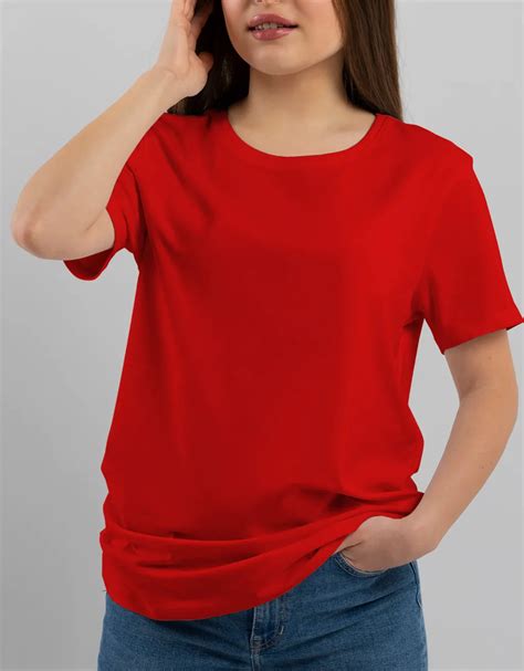 Plain Red Shirt Women