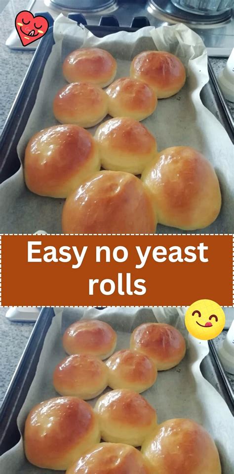 Quick and Simple Dinner Rolls Without Yeast | Easy yeast rolls, Dinner ...