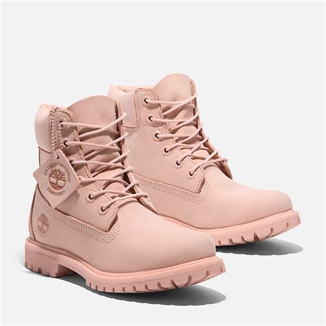 Women's Premium 6-Inch Lace-Up Waterproof Boots - Pink | Timberland US