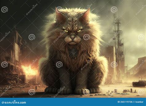 Two Evil Cats Bared Teeth Isolated On The White Vector Illustration ...