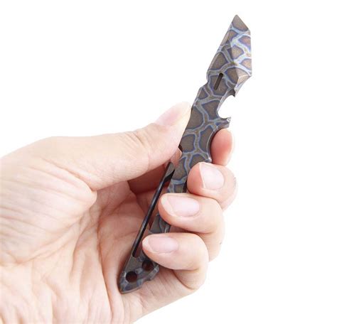 Hamans Titanium Pry Bar Tool Opens Packages and Bottle Caps Too