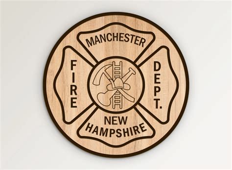 Manchester New Hampshire Fire Department Emblem SVG Vector Files ...