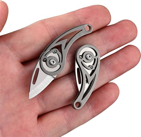 Amazon.com: Joycube Titanium Alloy Small Keychain Knife, Mini Pocket ...