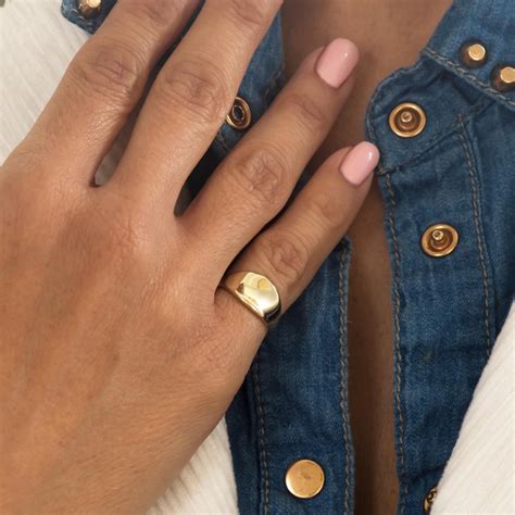 Solid Gold 14k Signet Ring, Pinky Signet Ring, Gold 14k Pinky Ring ...