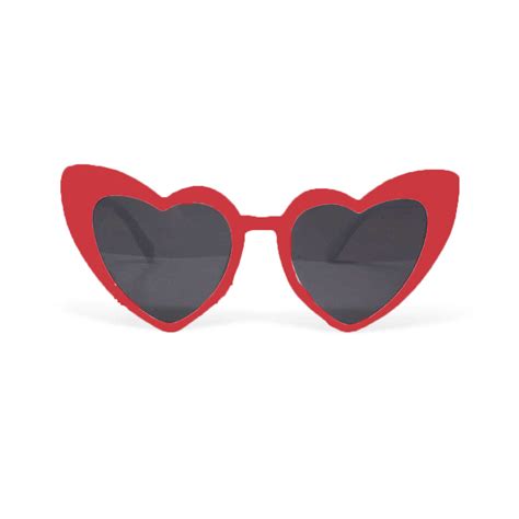 Retro Heart Shaped Sunglasses - Red | Heart shaped sunglasses, Cool ...