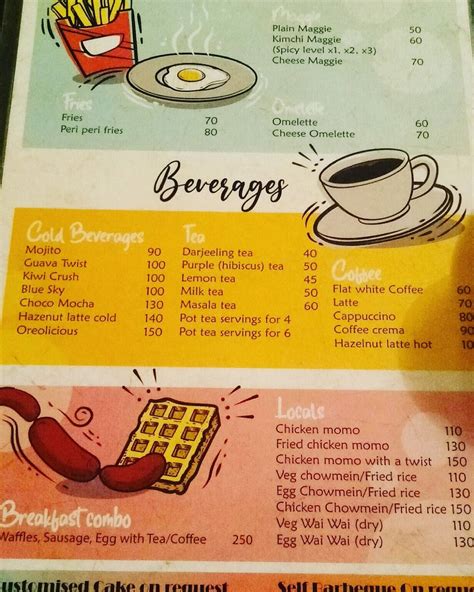 Menu at SuzAm's Cafe n Kitchen, Darjeeling, Lebong Cart Rd