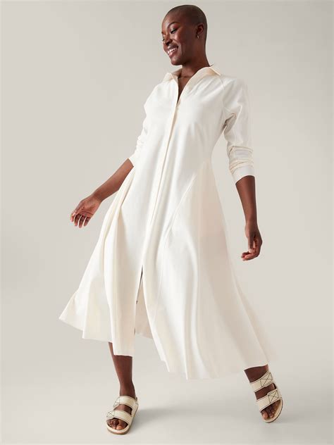 Cosmic Layer Dress | Athleta | Layer dress, Jersey knit midi dress ...