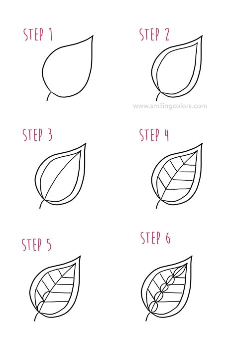 How To Draw A Simple Leaf
