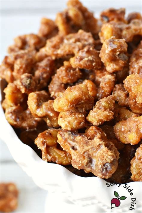 Cinnamon Sugar Candied Walnuts | Salty Side Dish Recipes