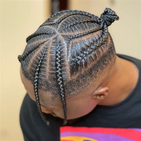 Middle Braids Men
