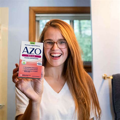 AZO Boric Acid Vaginal Suppositories, Helps Support Odor Control and Balance Vaginal PH with ...