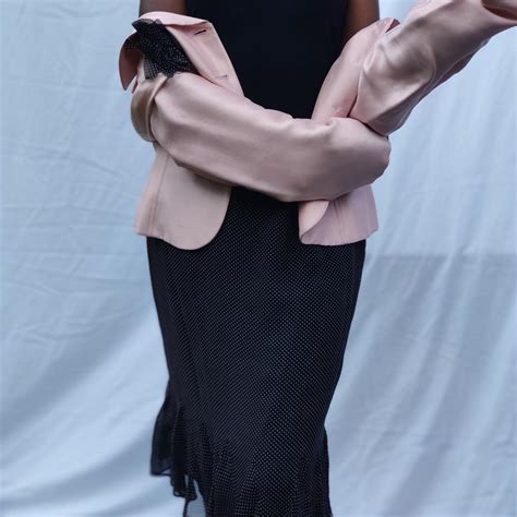 Talbots Women's Pink and Black Suit | Depop