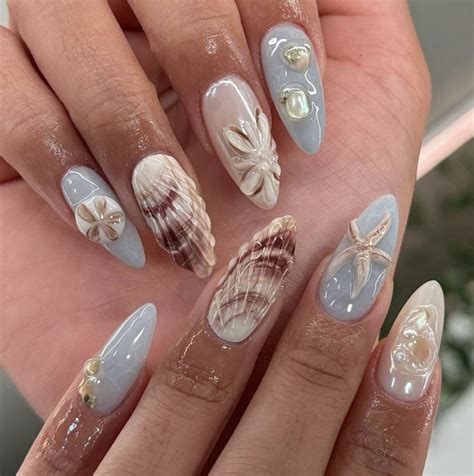 Pin by zuzanna on PAZNOKCIE | Beach nails, Stylish nails, Gel nails