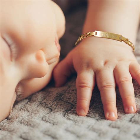 Baby Bracelet Gold,newborn,engraved,gold, Silver, Toddler Bracelets ...