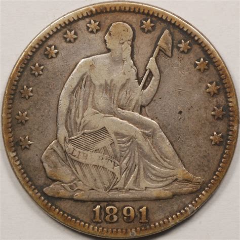 SEATED LIBERTY HALF DOLLARS - 1880 to 1891