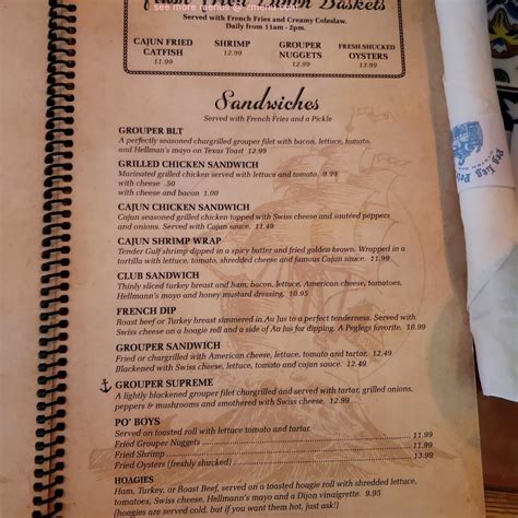 Peg Legs Petes Menu at Ramona Hernandez blog