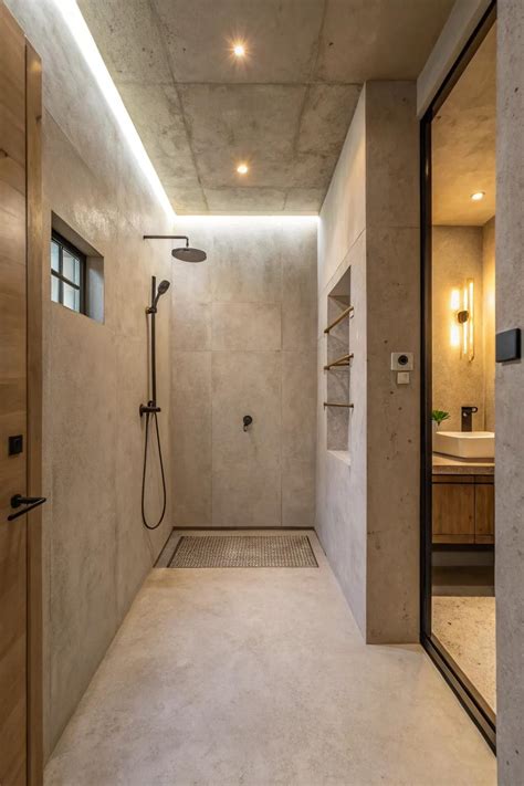 18+ Inspiring Modern Concrete Shower Ideas