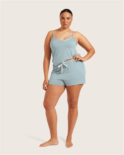 Bamboo Women's Sleep Shorts in Mineral Blue – Boody AU