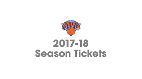 : Tarek Awad : › New York Knicks 2017-18 Season Tickets