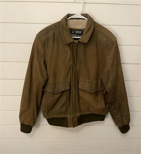 Avirex × Vintage Vintage 80s U2 Wear Me Out Lined Leather Biker Jacket ...