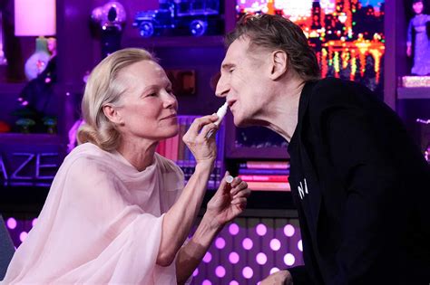 Liam Neeson Kisses Pamela Anderson in 'Naked Gun' Promo