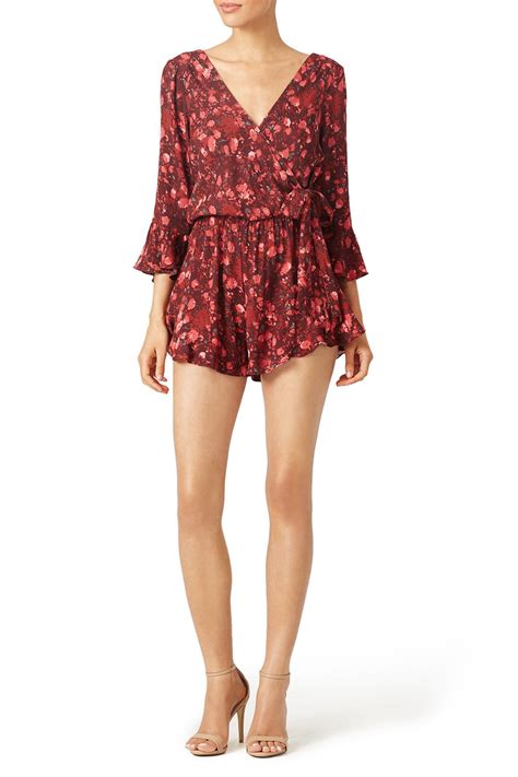 Rent Floral Foliage Romper by Free People for $30 only at Rent the ...