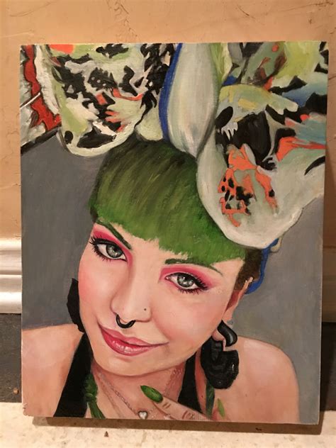 Oilpainting green hair | Oil painting, Green hair, Painting