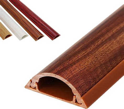 Amazon.com: 2pcs Wood Grain Finish Floor Cable Cover, PVC Durable Cable ...