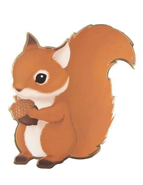 8 Invitations Woodland écureuil 14 x 13 cm - Vegaooparty