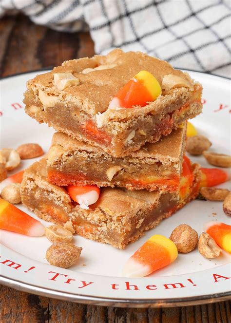 Candy Corn Blondies - Chocolate with Grace