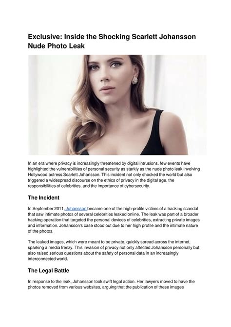 Scarlett Johansson Leaked Nudes