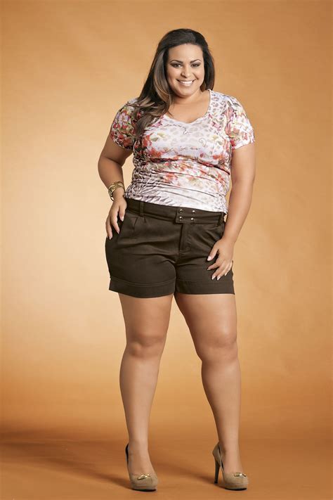 Marguerite - Short Plus Size Estilo Alfaiataria Marrom | Short plus ...