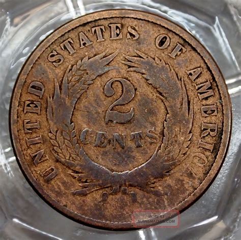 Good 1868 U. S. Shield Two Cent Coin. . . . . . 9738