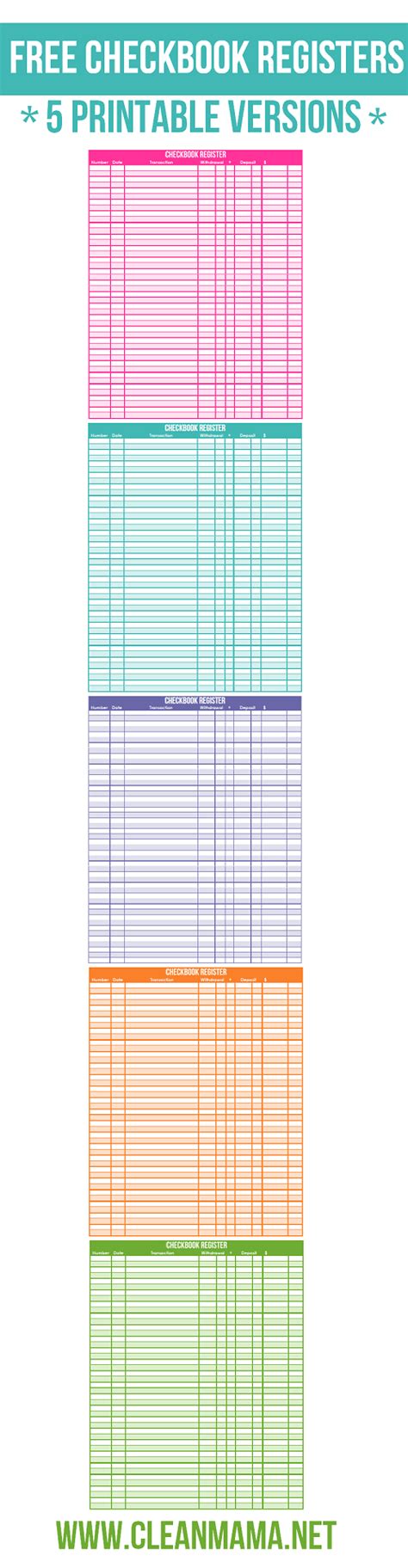 Printable checkbook register two sided - sergretro