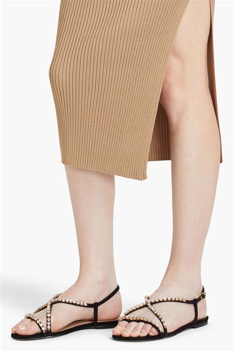 STUART WEITZMAN Embellished suede sandals | THE OUTNET