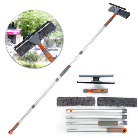 Professional Window Squeegee Cleaner, 2 in 1 Shower Squeegee with ...