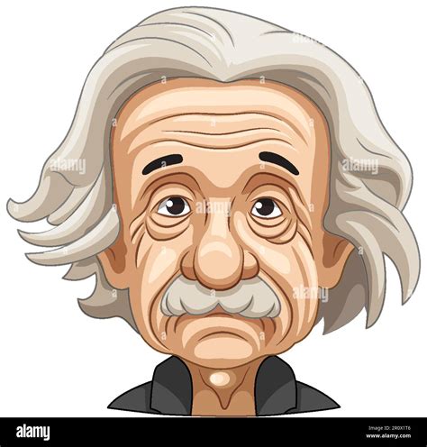 Albert Einstein cartoon portrait illustration Stock Vector Image & Art ...
