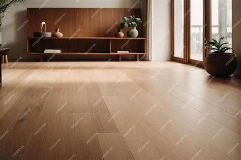 Minimal japandi wood floor house interior | Premium AI-generated image