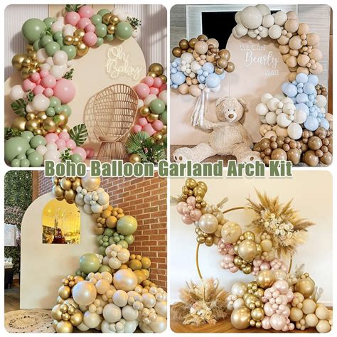 82pcs Coffee Brown Nude Retro Balloons Garland Set Arch Kit Birthday Party Wedding Decorations ...
