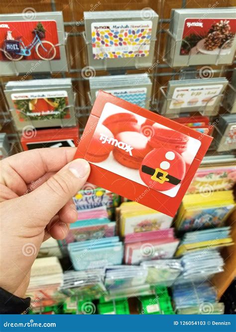 A Hand Holding TJ Maxx Gift Card. Editorial Stock Photo - Image of logo ...