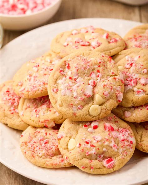 White Chocolate Peppermint Cookies - The Chunky Chef