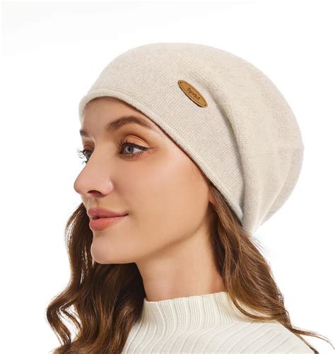 spxkd Slouchy Knit Beanie Hats for Women Winter Warm Cashmere Knitted ...