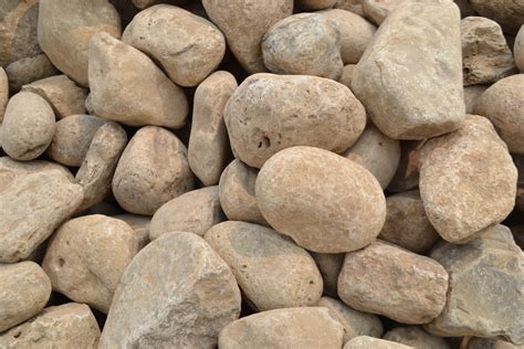 Limestone River Rock 3-6" - Meadow Acres Garden Centre